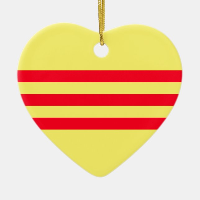 Flagge Südvietnams Keramik Ornament (Vorne)