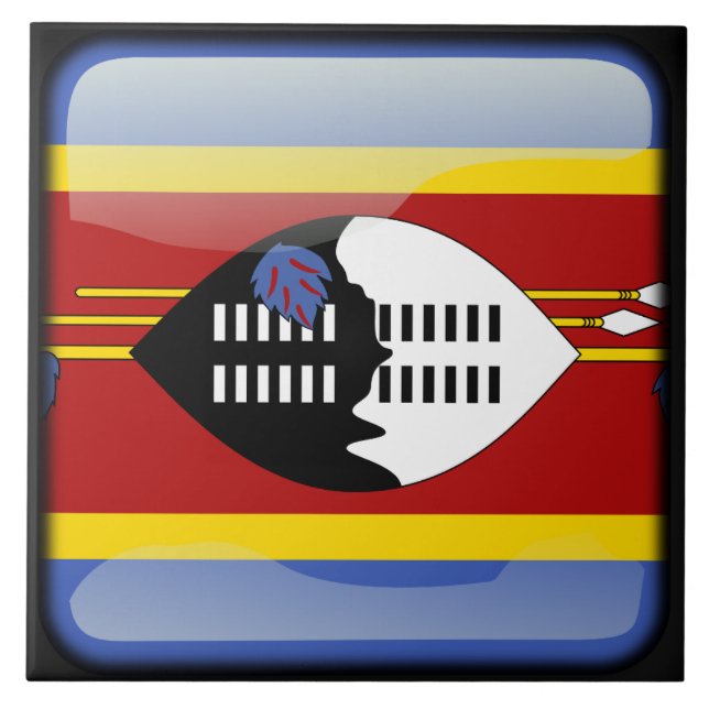 Flagge Swasilands Fliese (Vorderseite)