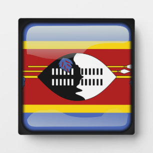 Flagge Swasilands Fotoplatte