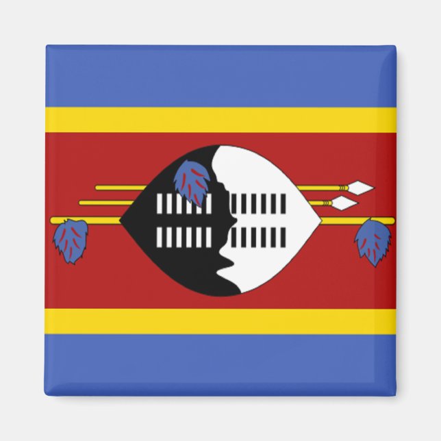 Flagge Swasilands Magnet (Vorne)