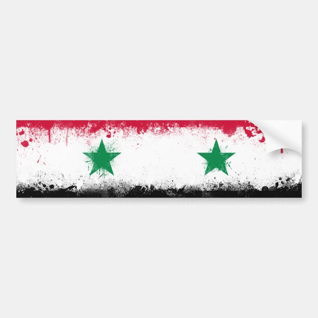Flagge Syriens Autoaufkleber (Vorne)