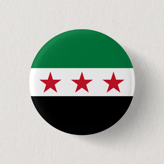 Flagge Syriens (Dezember 2024) Button (Vorderseite)