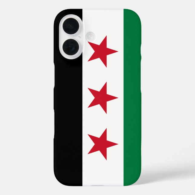 Flagge Syriens (Dezember 2024) iPhone 16 Hülle (Rückseite)