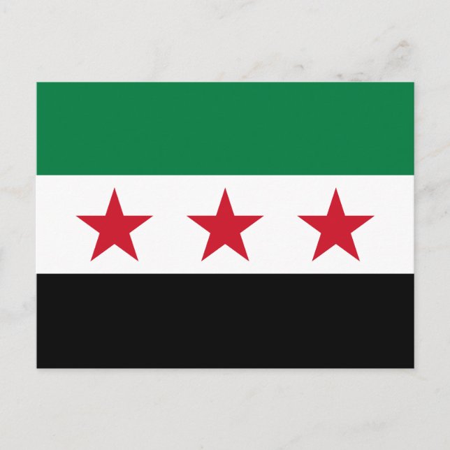 Flagge Syriens Postkarte (Vorderseite)