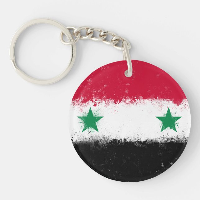 Flagge Syriens Schlüsselanhänger (Vorderseite)