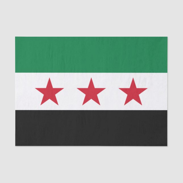 Flagge Syriens Seidenpapier (Vorderseite)