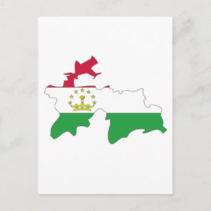 Flagge Tadschikistan Postkarte