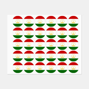 Flagge Tadschikistans Etiketten