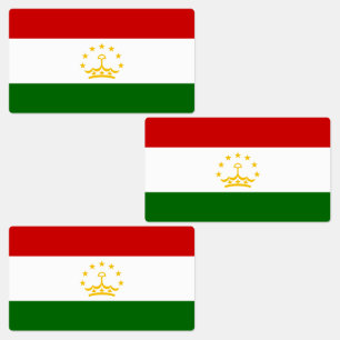 Flagge Tadschikistans Etiketten