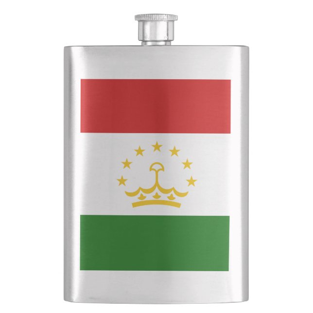 Flagge Tadschikistans Flachmann (Vorderseite)