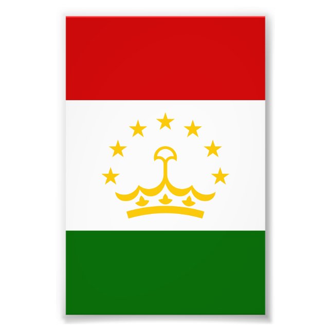 Flagge Tadschikistans Fotodruck (Vorne)