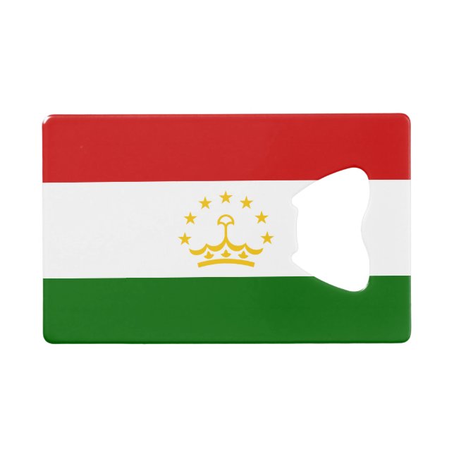 Flagge Tadschikistans Geldbeutel Flaschenöffner (Vorderseite (Horizontal))