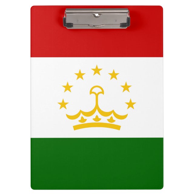 Flagge Tadschikistans Klemmbrett (Vorderseite)