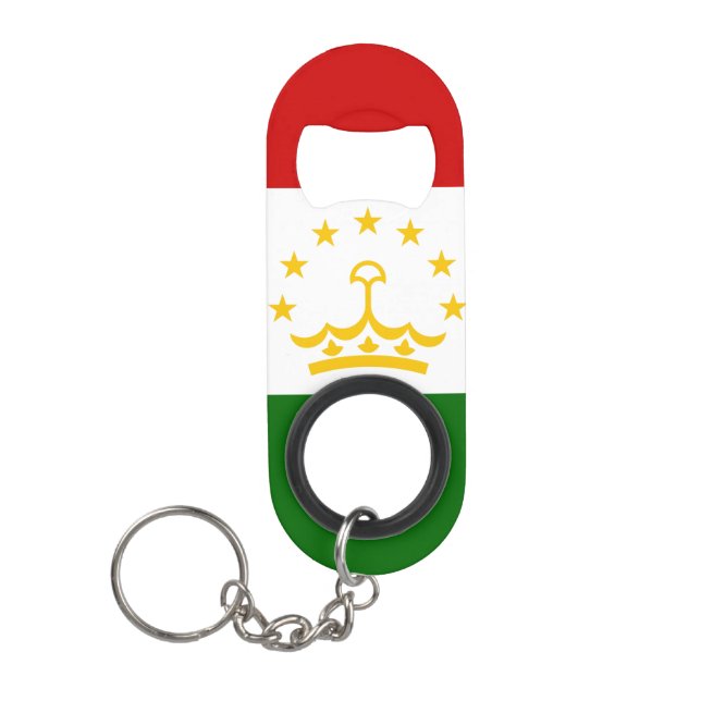 Flagge Tadschikistans Mini Flaschenöffner (Vorderseite)