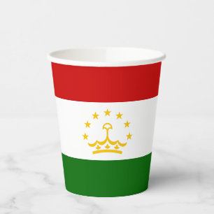 Flagge Tadschikistans Pappbecher