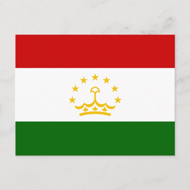 Flagge Tadschikistans Postkarte (Vorderseite)