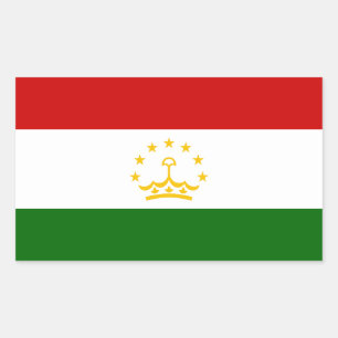 Flagge Tadschikistans Rechteckiger Aufkleber