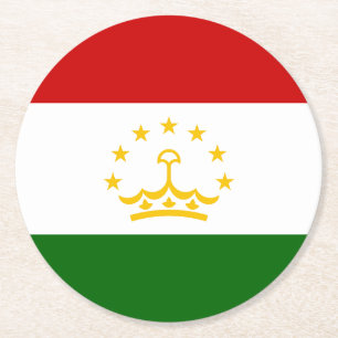 Flagge Tadschikistans Runder Pappuntersetzer