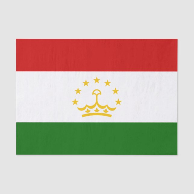 Flagge Tadschikistans Seidenpapier (Vorderseite)