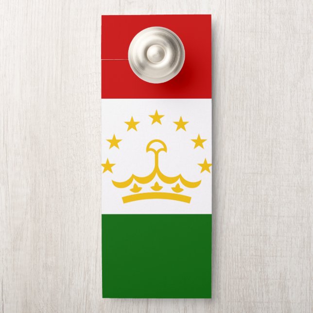 Flagge Tadschikistans Türanhänger (Auf Knauf)