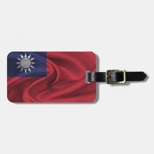 Flagge Taiwans Gepäckanhänger (Vorderseite horizontal)