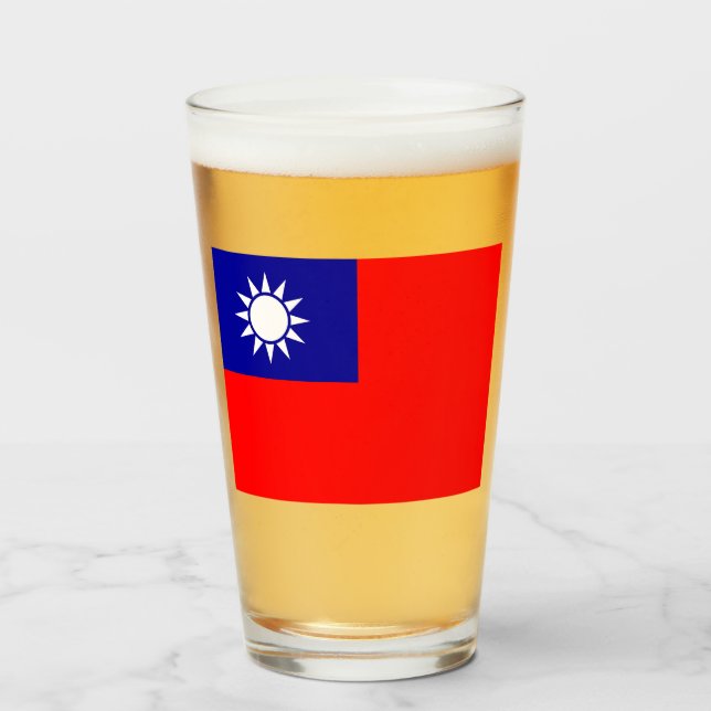 Flagge Taiwans Glas (Vorne (Gefüllt))