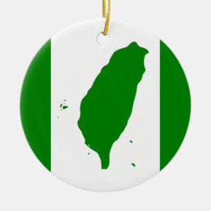 Flagge Taiwans Keramik Ornament