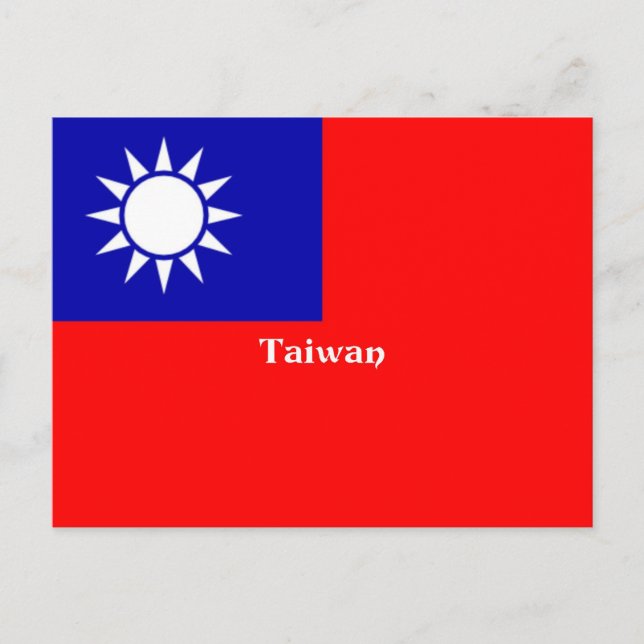 Flagge Taiwans Postkarte (Vorderseite)