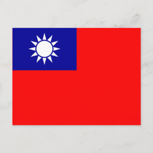 Flagge Taiwans Postkarte