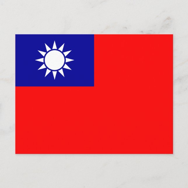 Flagge Taiwans Postkarte (Vorderseite)