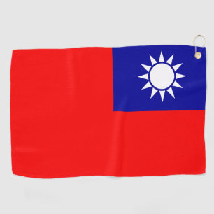 Flagge Taiwans: Republik China, Chinesisch Taipeh Golfhandtuch