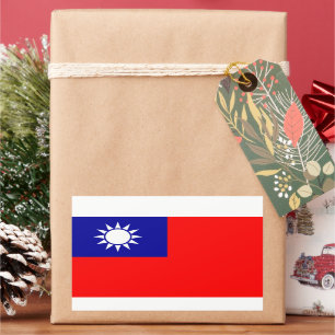 Flagge Taiwans: Republik China, Chinesisch Taipeh Rechteckiger Aufkleber