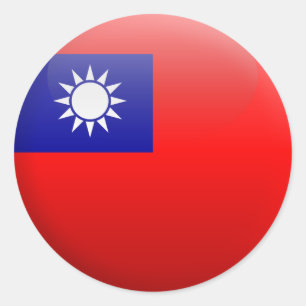 Flagge Taiwans Runder Aufkleber