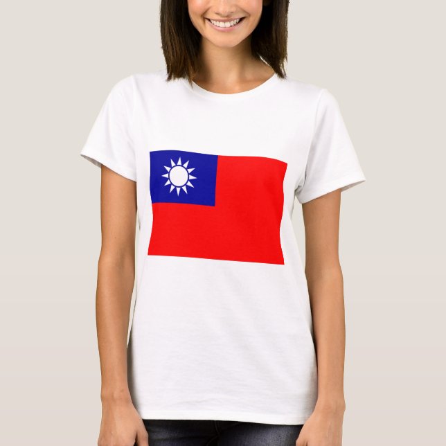 Flagge Taiwans T-Shirt (Vorderseite)