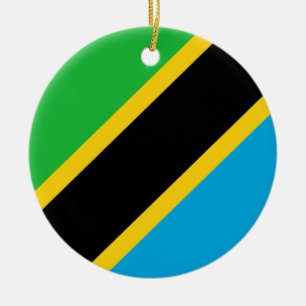 Flagge Tansanias Keramik Ornament