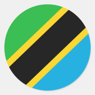 Flagge Tansanias Runder Aufkleber