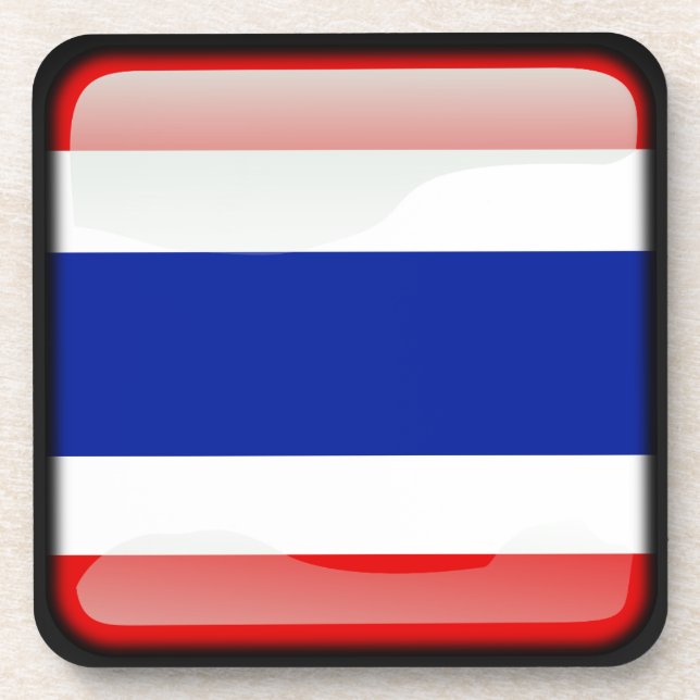 Flagge Thailands Getränkeuntersetzer (Vorderseite)
