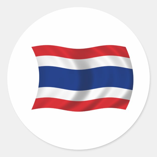 Flagge Thailands Runder Aufkleber (Vorderseite)