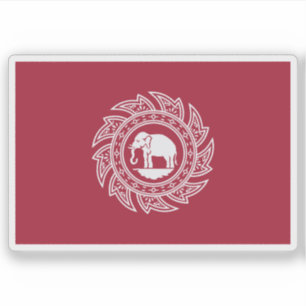 Flagge Thailands (Siam, 1817–1855) Aufkleber