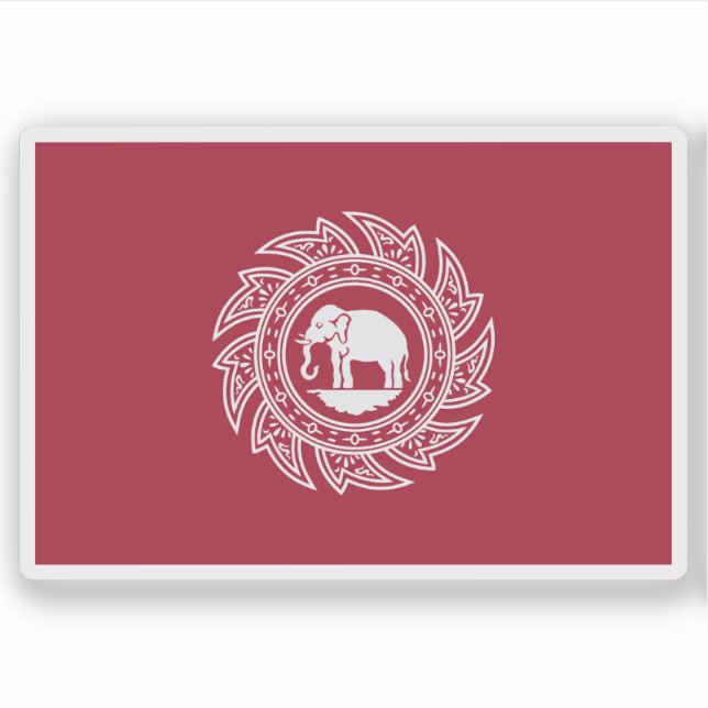 Flagge Thailands (Siam, 1817-1855) Aufkleber (Vorderseite)