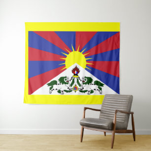 Flagge Tibets Wandteppich