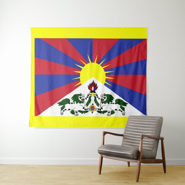 Flagge Tibets Wandteppich (Beispiel (Horizontal))