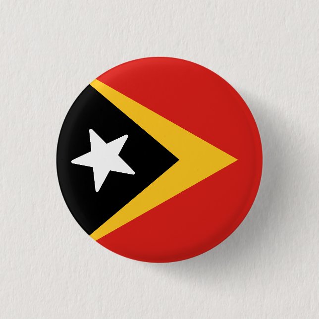 Flagge Timor-Lestes Button (Vorderseite)