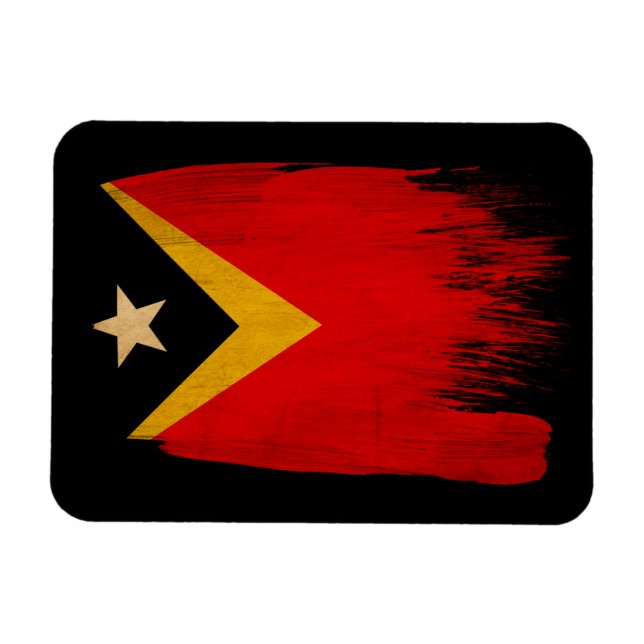 Flagge Timor-Lestes Magnet (Horizontal)