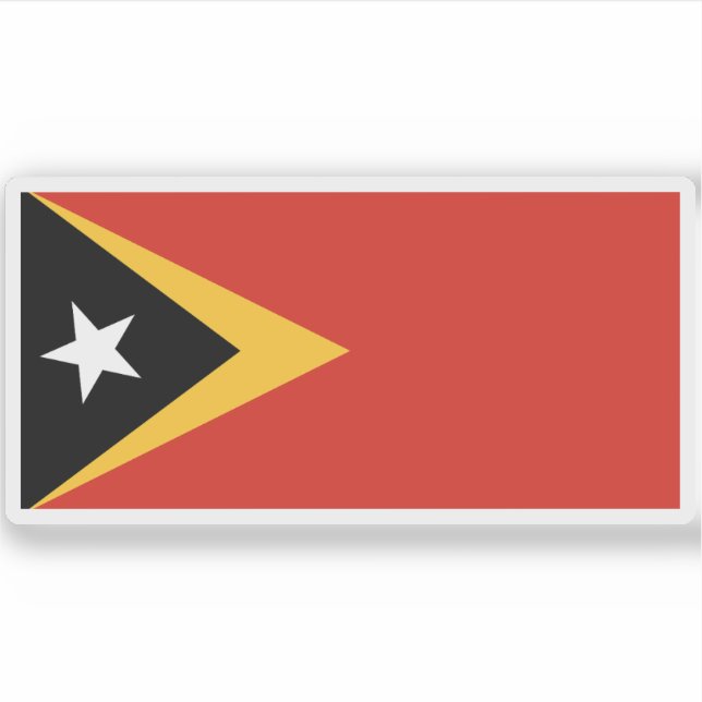 Flagge Timor-Lestes (Osttimor) Aufkleber (Vorderseite)