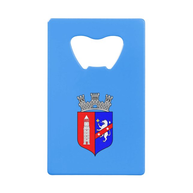 Flagge Tiranas, Albanien Kreditkarte Flaschenöffne Geldbeutel Flaschenöffner (Vorderseite)