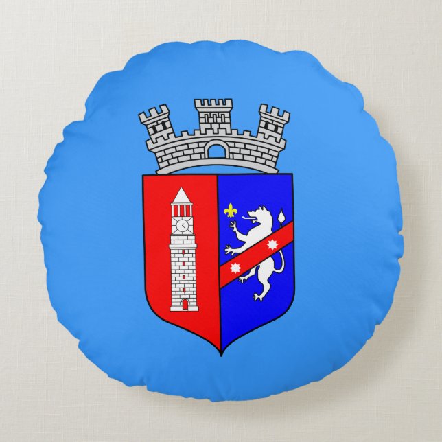 Flagge Tiranas, Albanien Rund Pillow Rundes Kissen (Vorderseite)