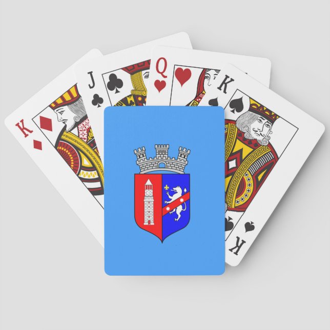 Flagge Tiranas, Albanien Spielkarten (Rückseite)