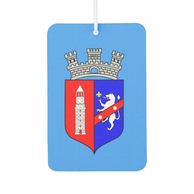 Flagge Tiranas, Haargummi Albanien Autolufterfrischer (Vorderseite)