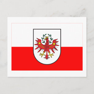 Flagge Tirols, Österreich Postkarte